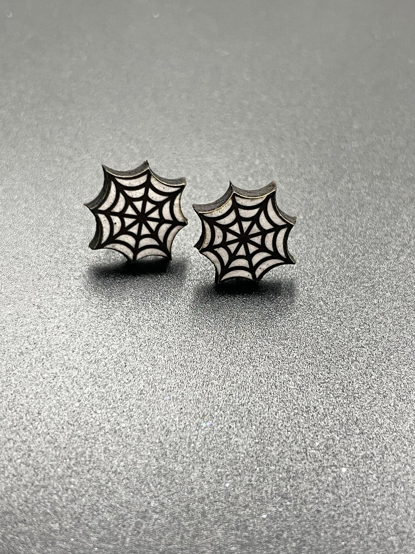 Spooky Wooden Stud Earrings