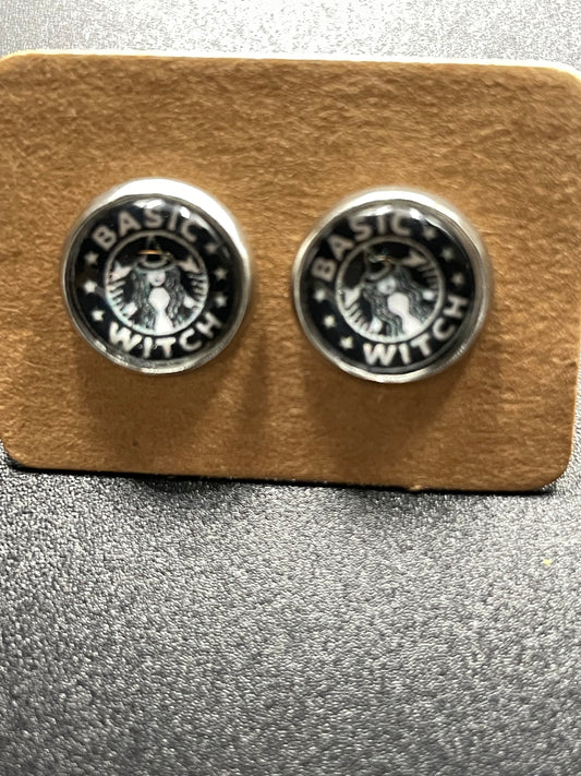 Basic Witch Starbucks Stud Earrings