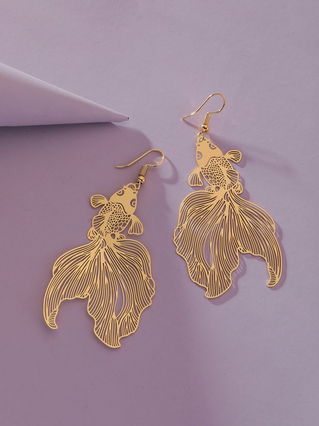 Goldfish Charm Drop Earrings