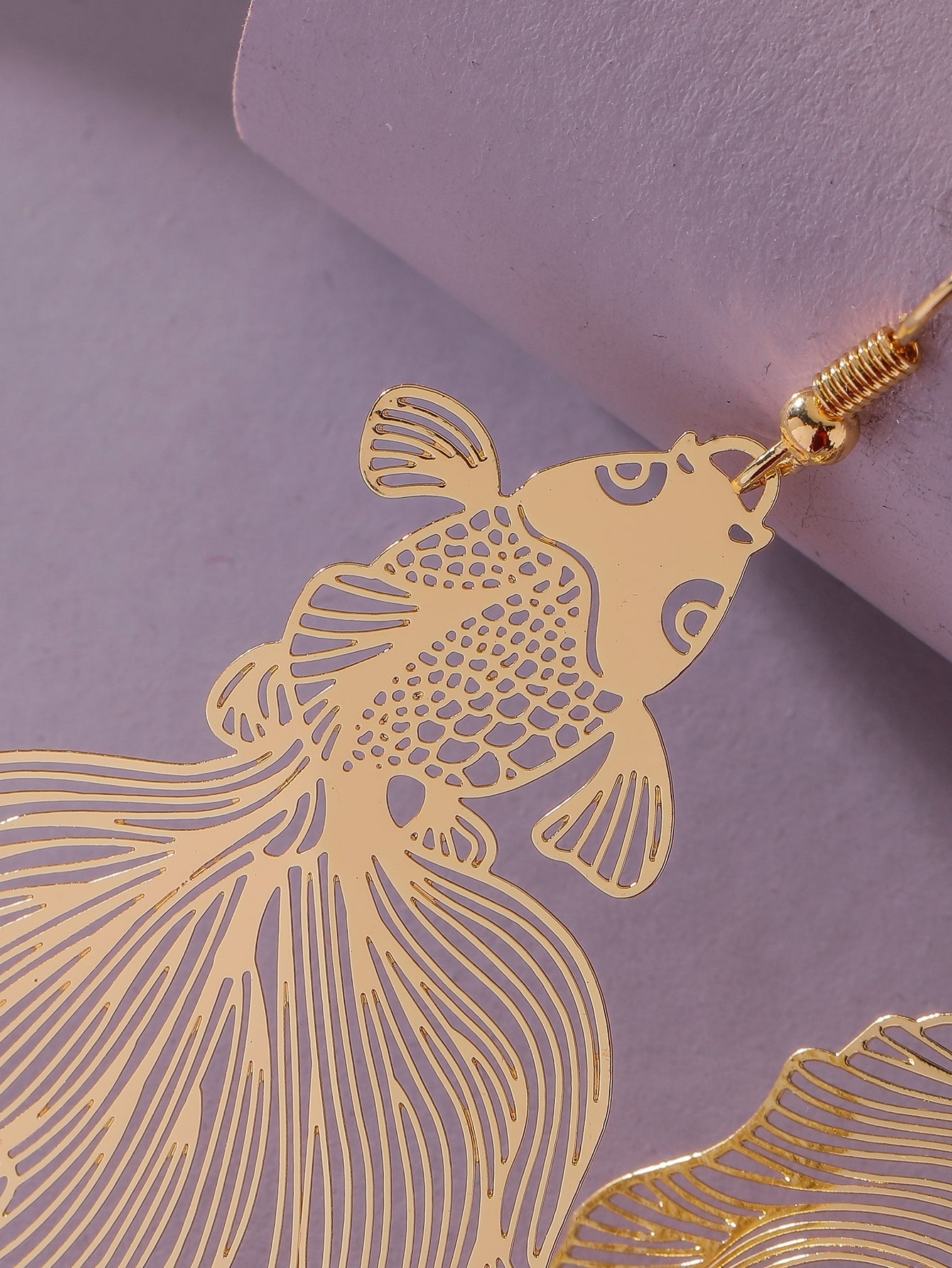 Goldfish Charm Drop Earrings