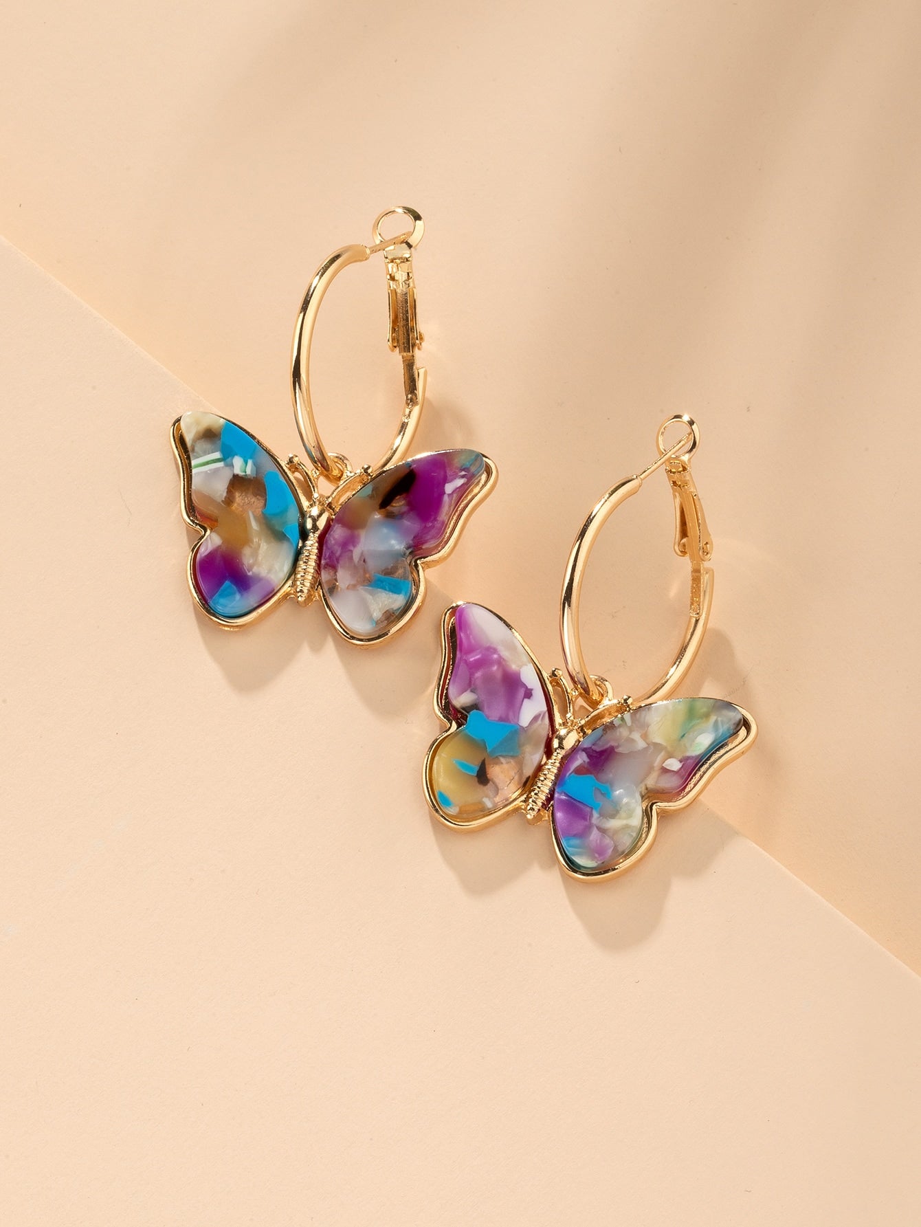 Stained Glass Butterfly Earrings