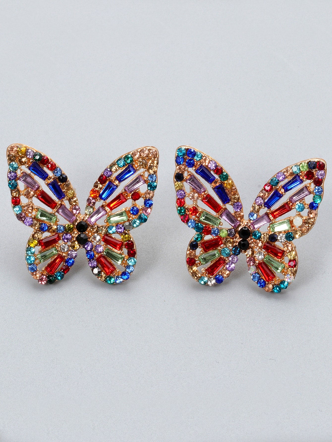Pendientes de mariposa con diamantes de imitación en tonos Magic Jewel