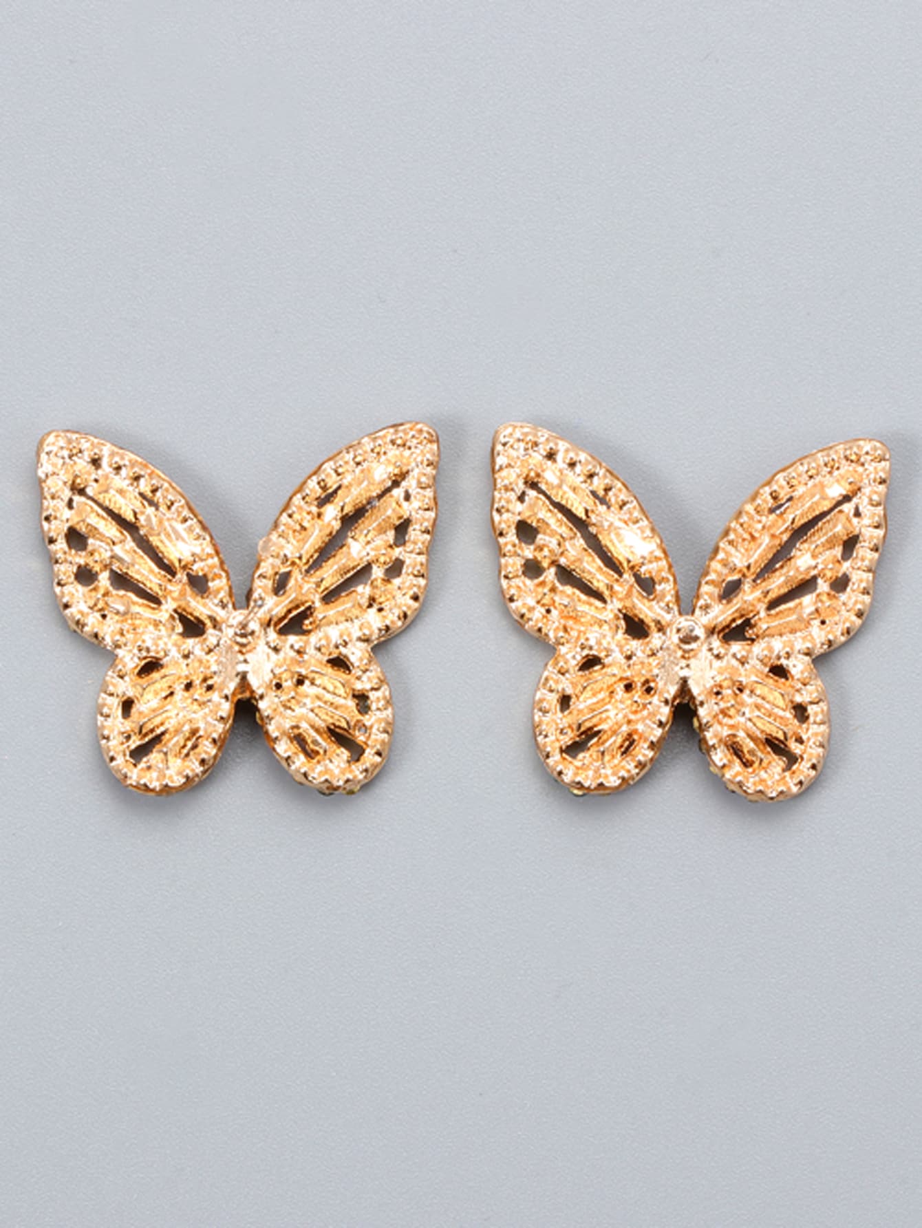 Magic Jewel Toned Rhinestone Butterfly Stud Earrings