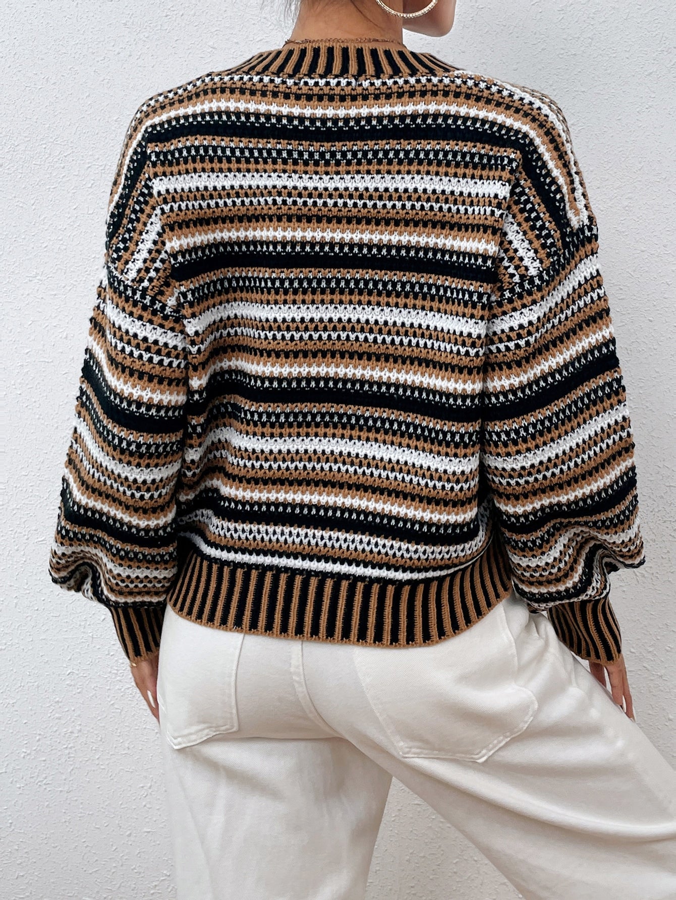 Lift Me Up Striped Colorblock Sweater