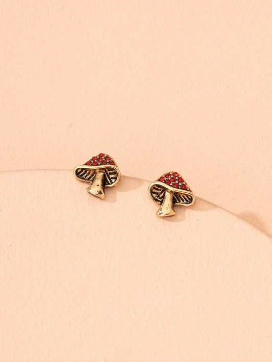 Mushroom Stud Earrings