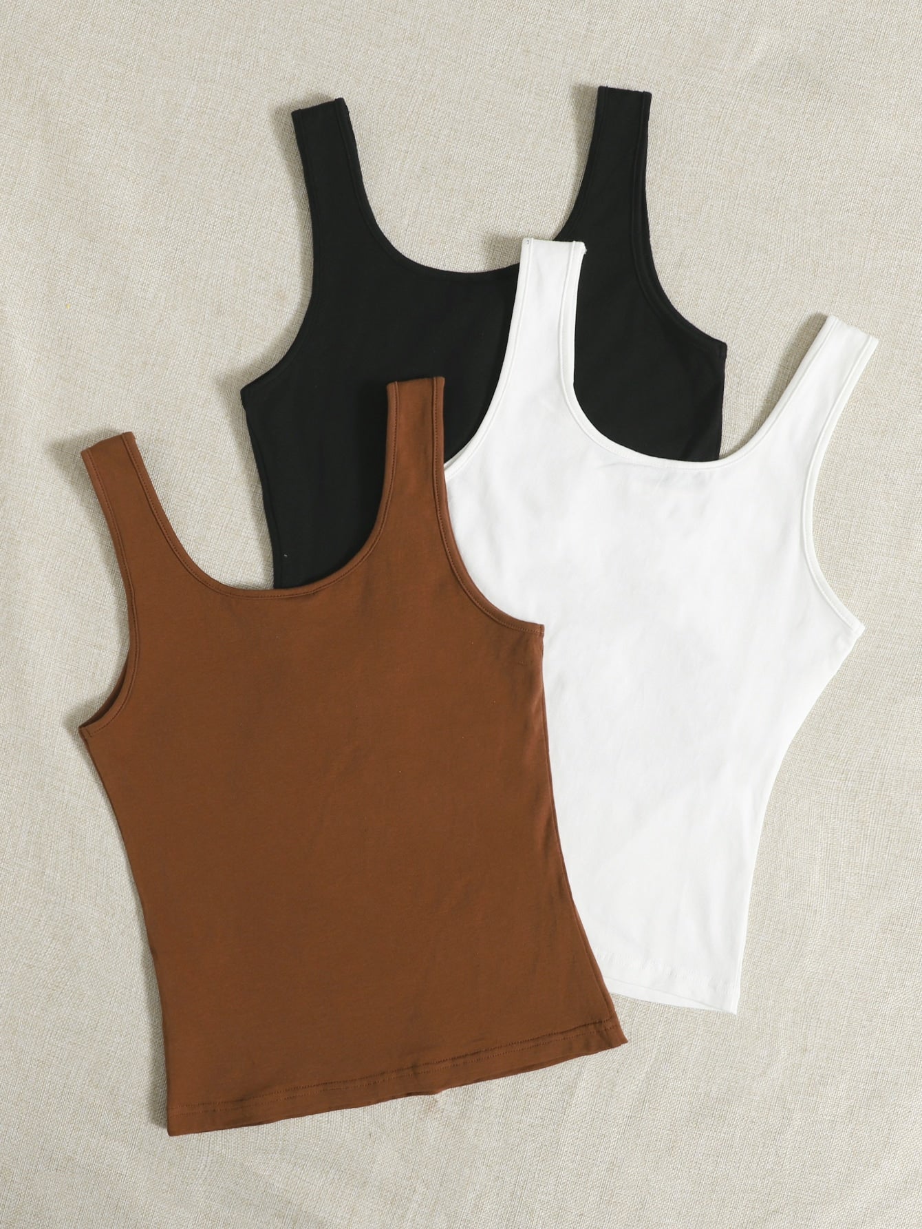 3 pack Solid Tank Tops