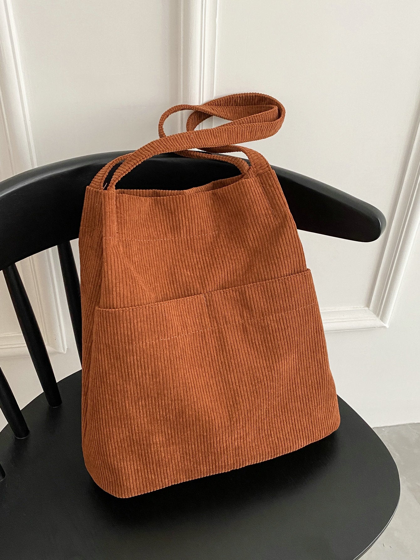 Minimalist Corduroy Shopper Bag