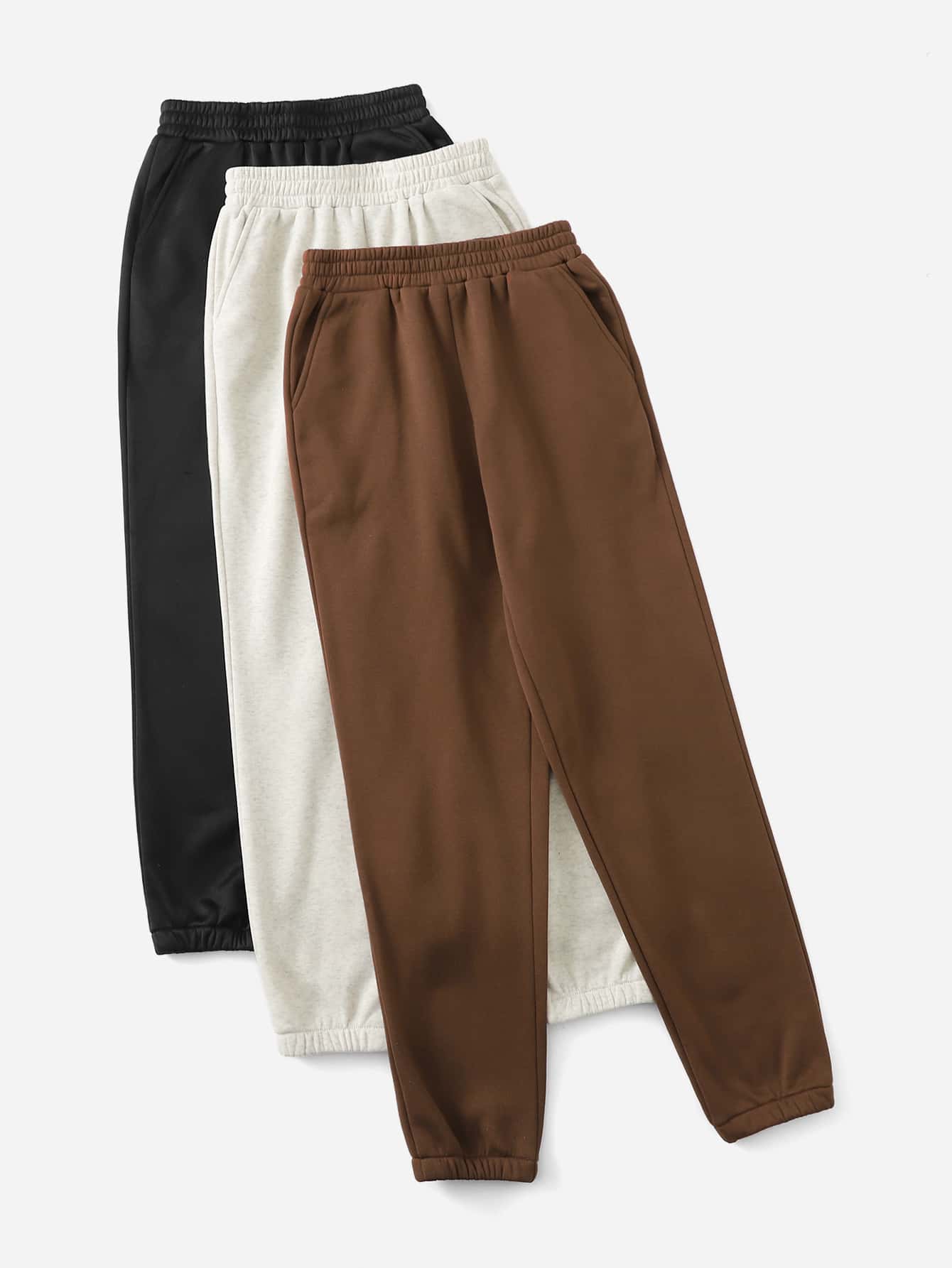 Yoga Babe Basic 3pcs Wind-Proof Warming Slant Pocket Sports Pants
