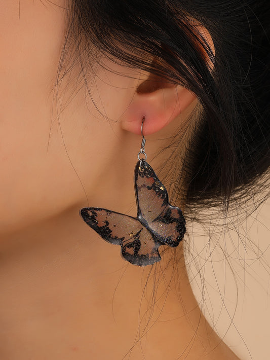Vintage Gothic Butterfly Drop Earrings