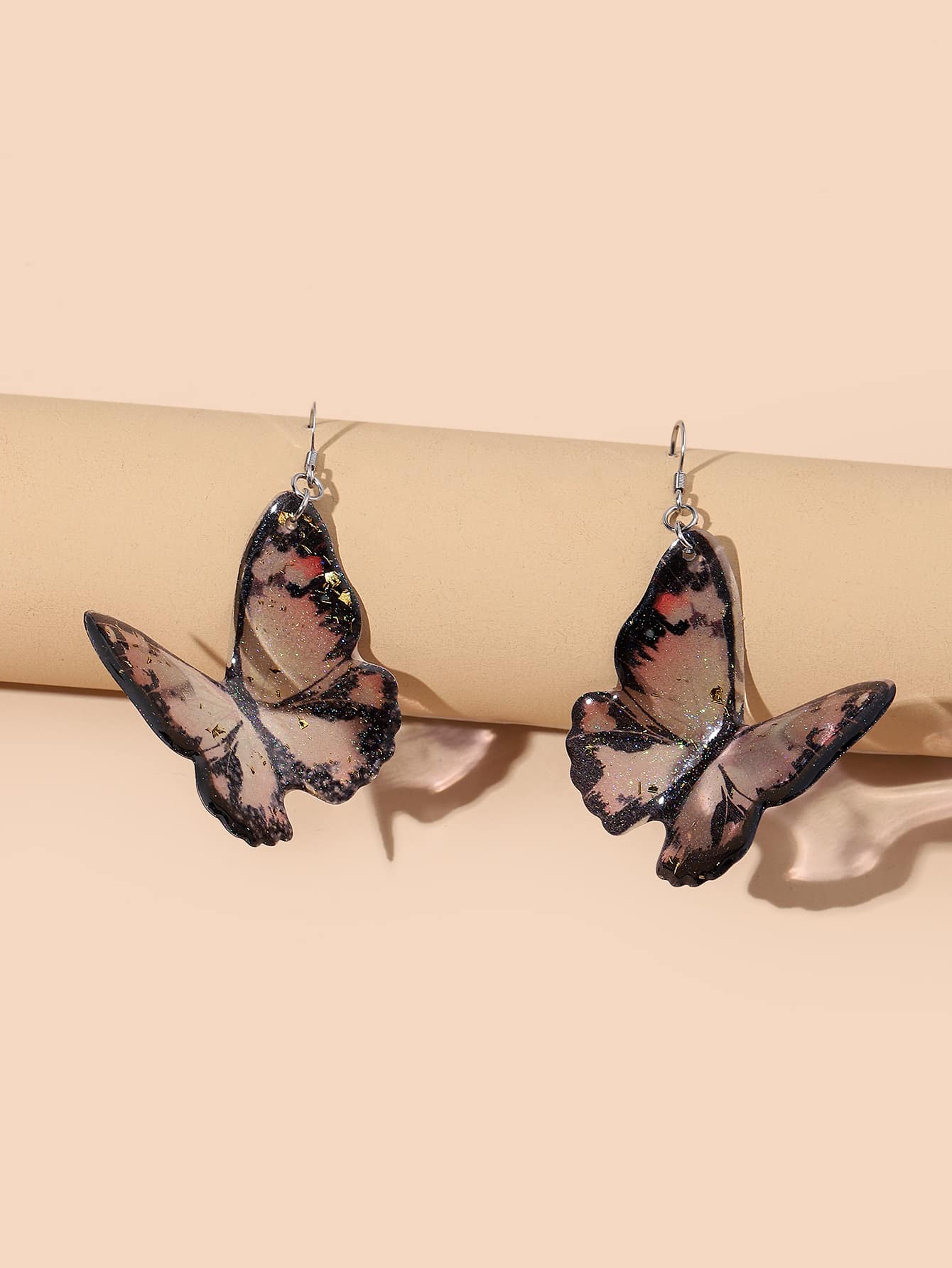 Pendientes colgantes de mariposa gótica vintage