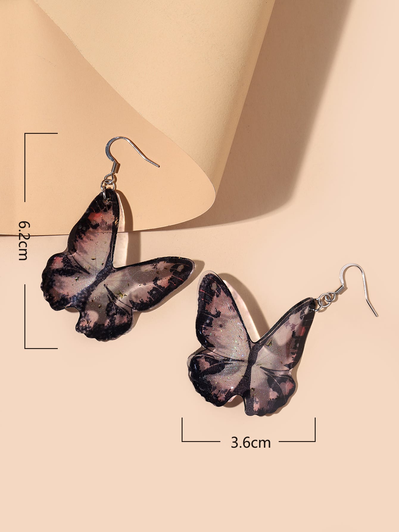 Pendientes colgantes de mariposa gótica vintage