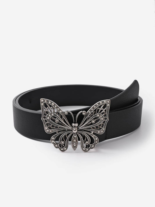 Rhinestone Butterfly Decor Belt