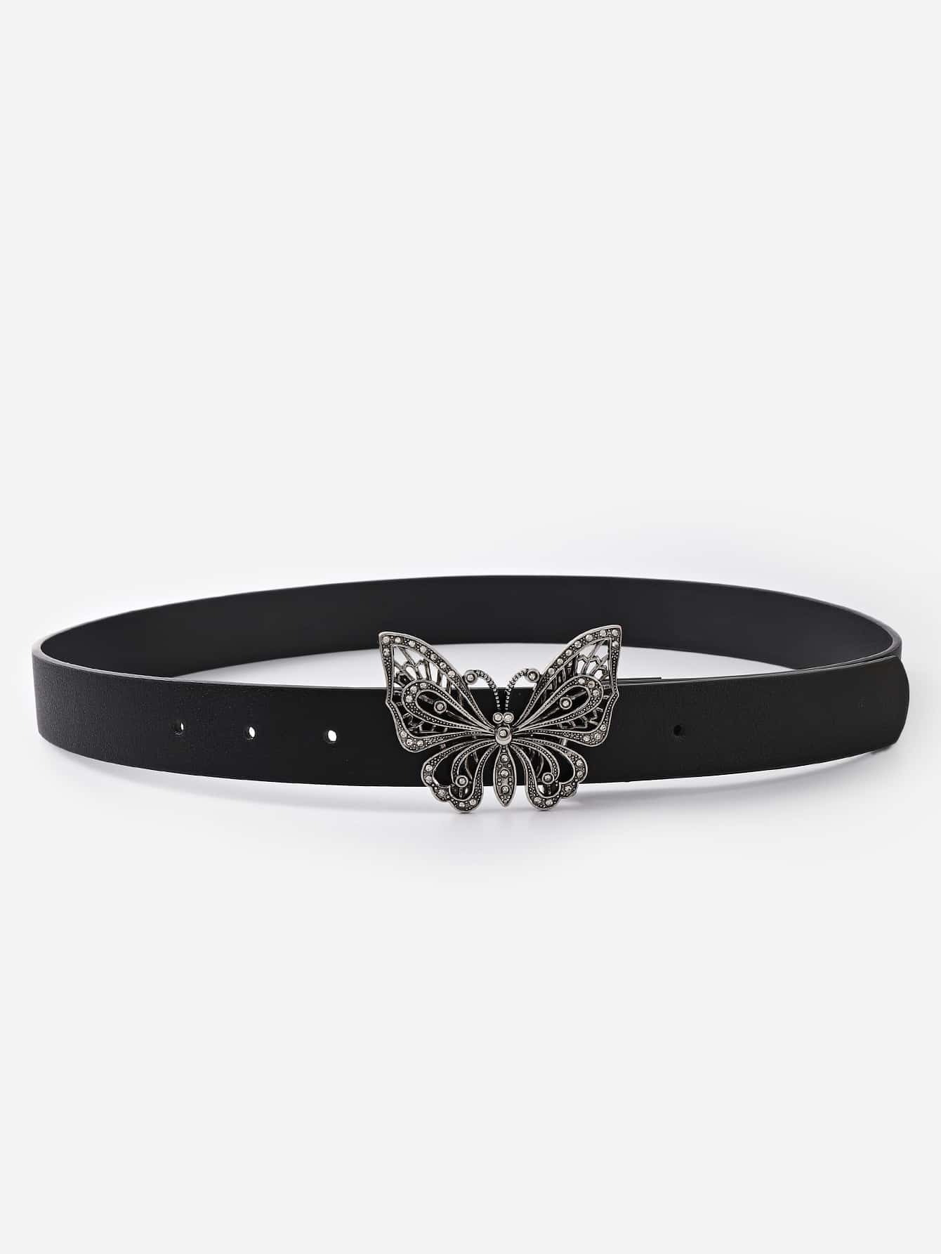 Rhinestone Butterfly Decor Belt