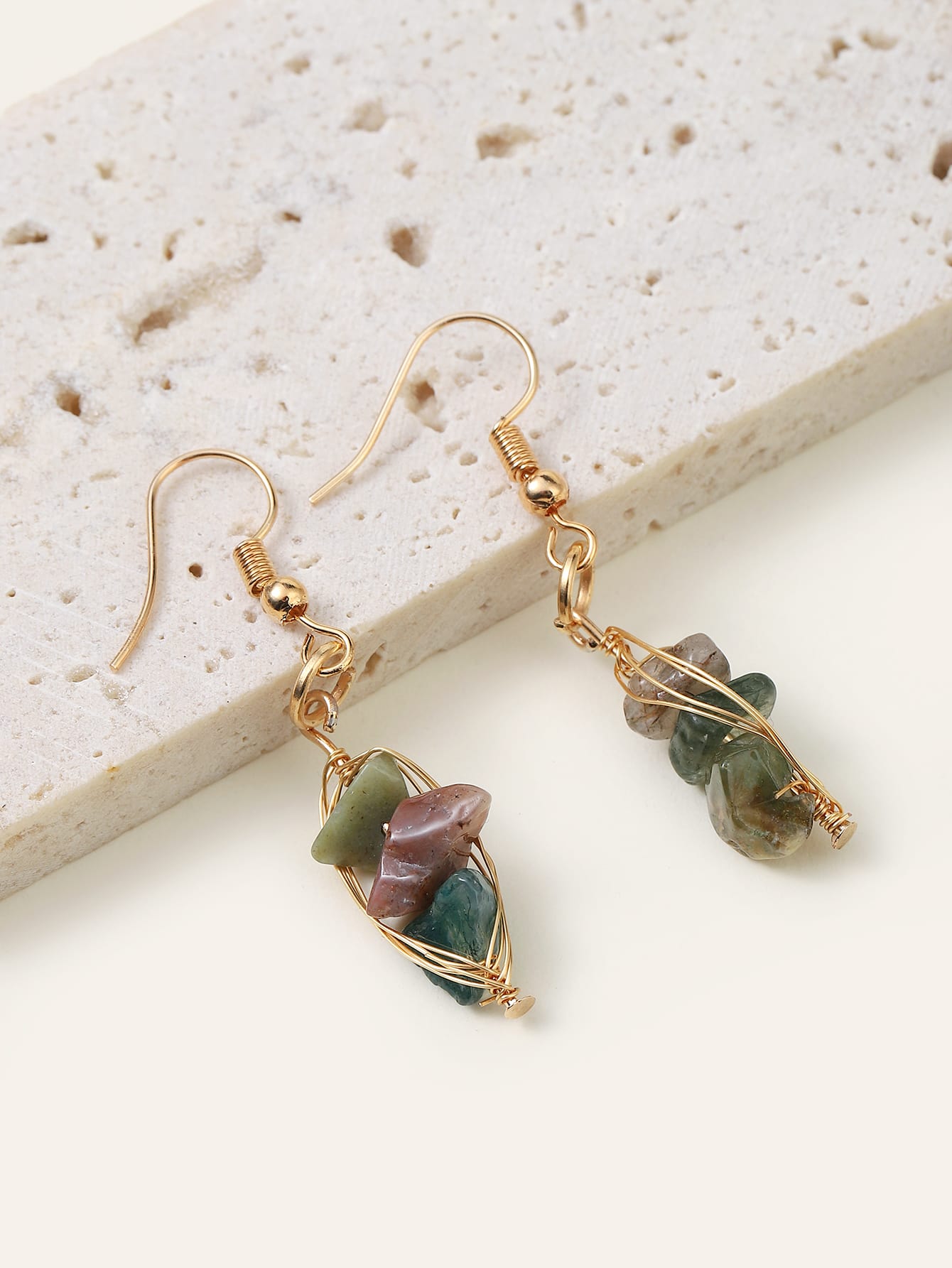 Stone Drop Earrings