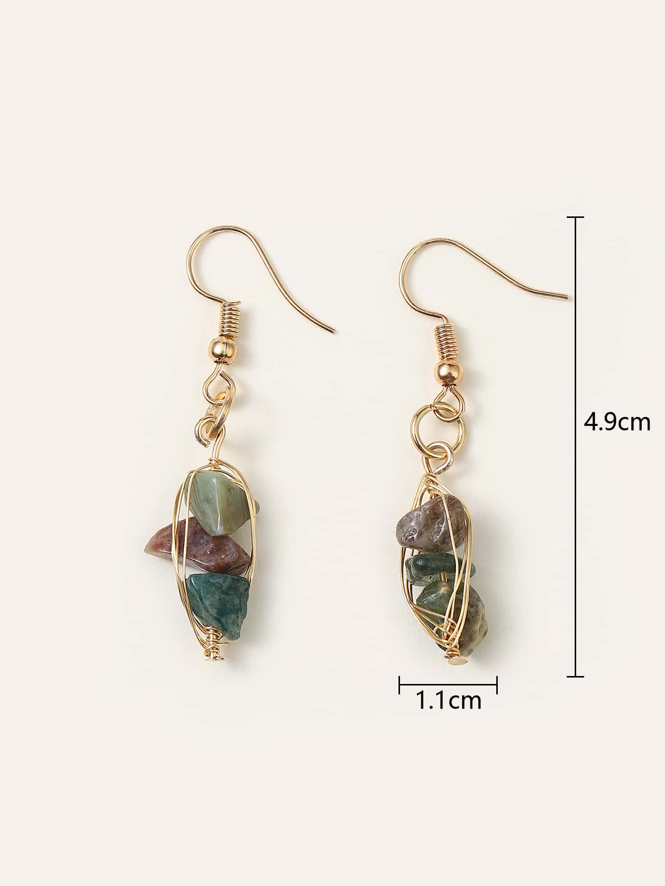 Stone Drop Earrings