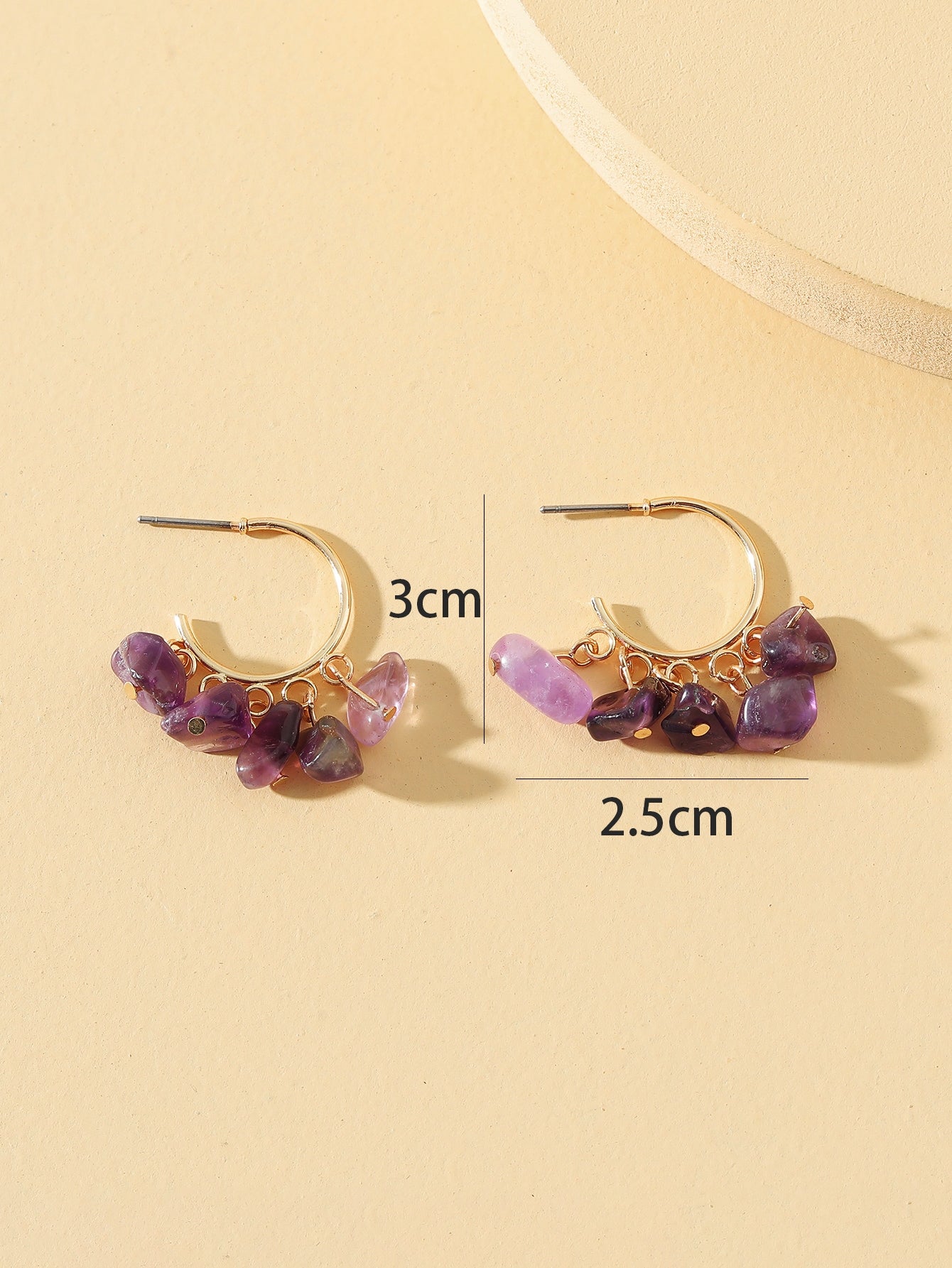 Purple Stone Earrings