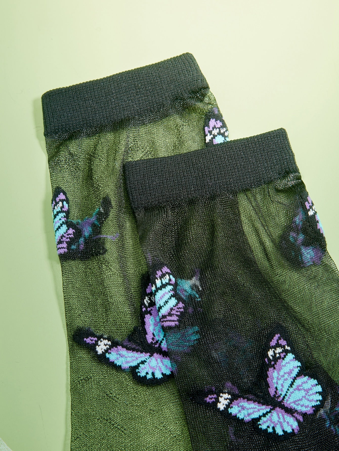Calcetines con estampado de mariposas