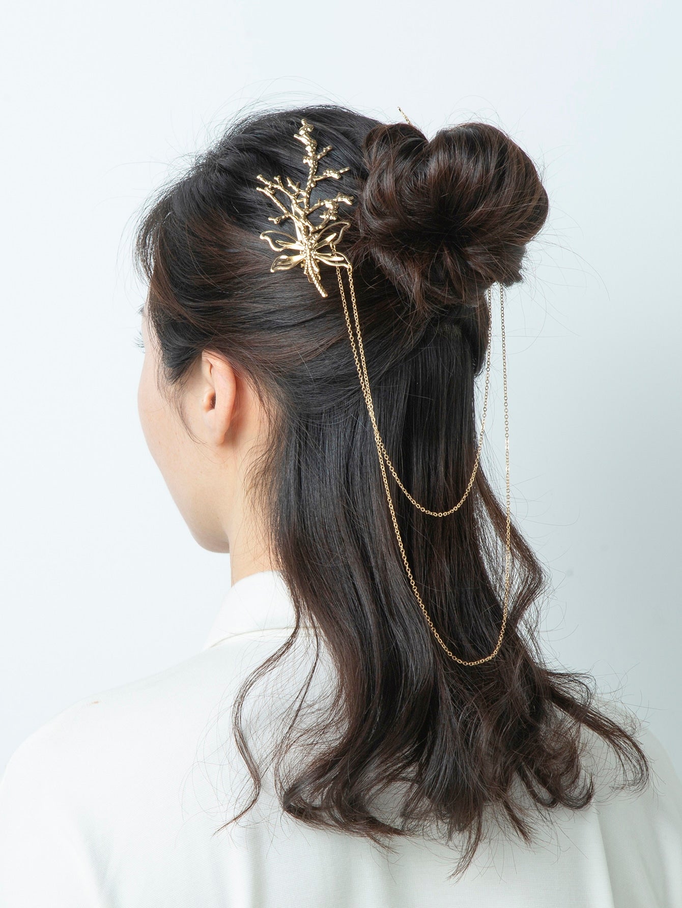 Magical Dragonfly Hair Clip With Chain