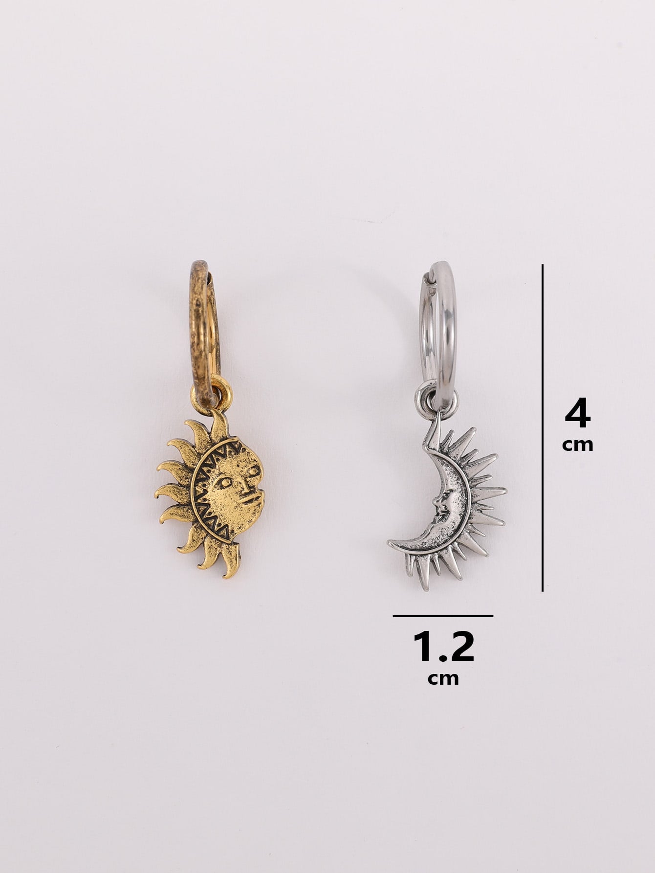 Sun & Moon Drop Earrings