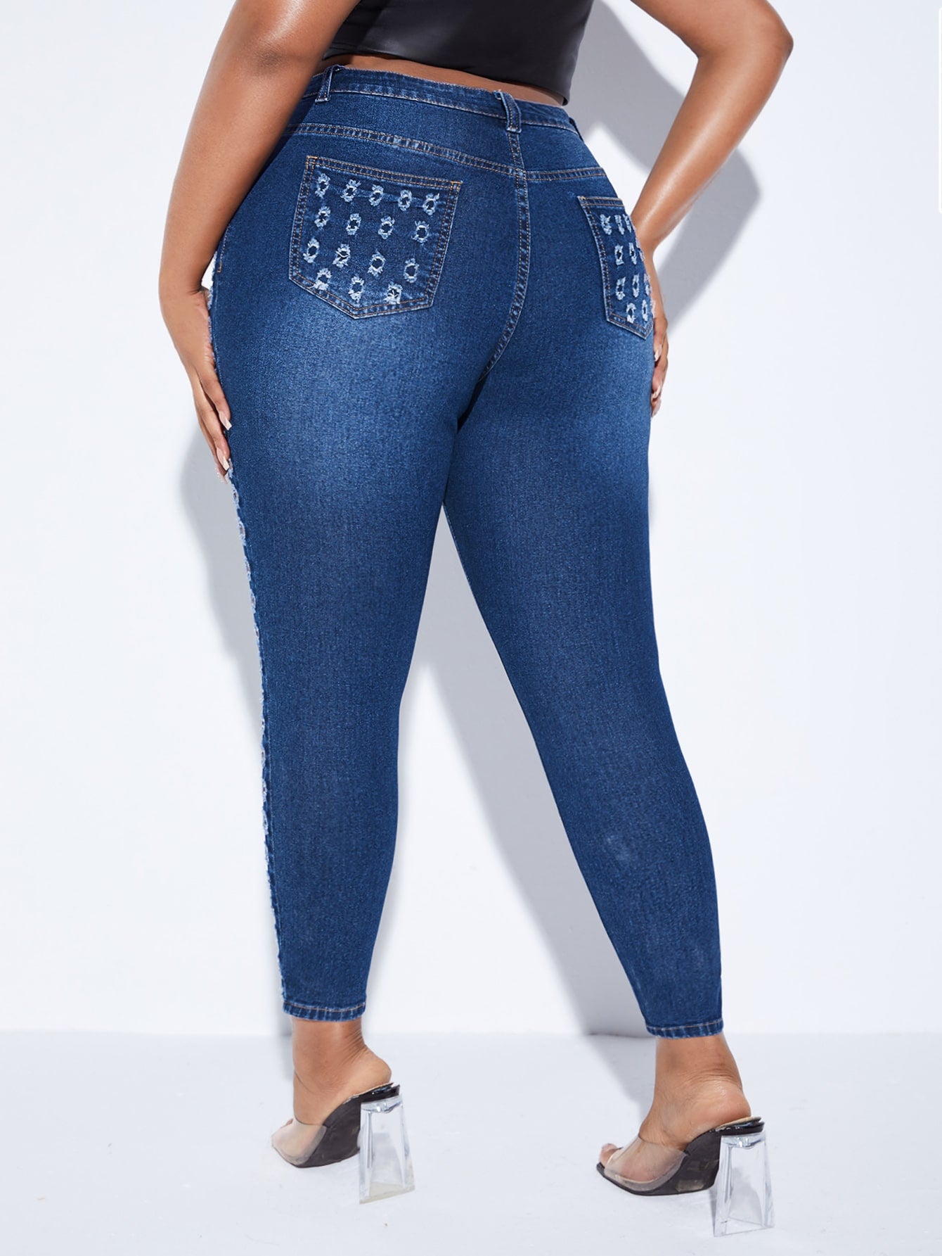 Plus* Holy Sh!t Cut Out Skinny Jeans