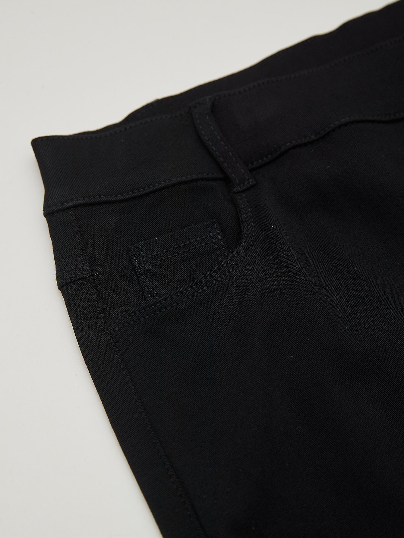 Plus* Zipper Fly Solid Skinny Pants