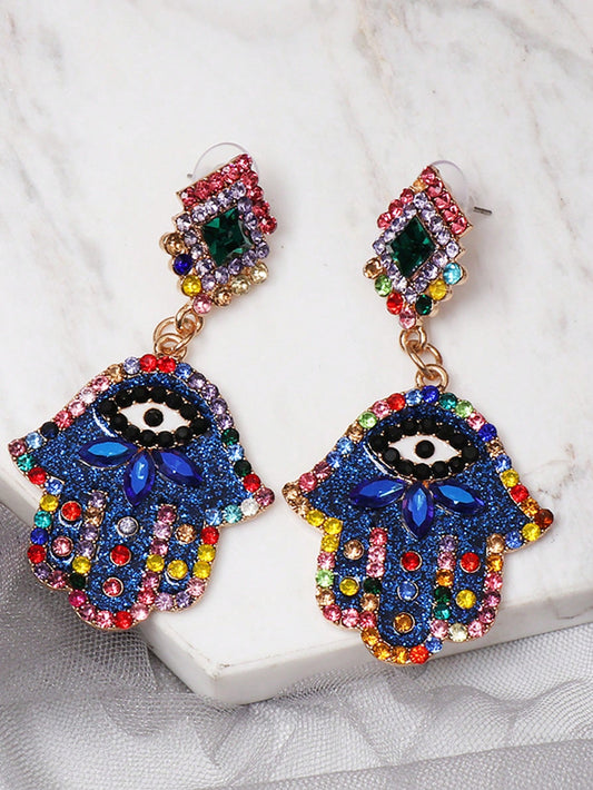 Hamsa Hand Drop Earrings