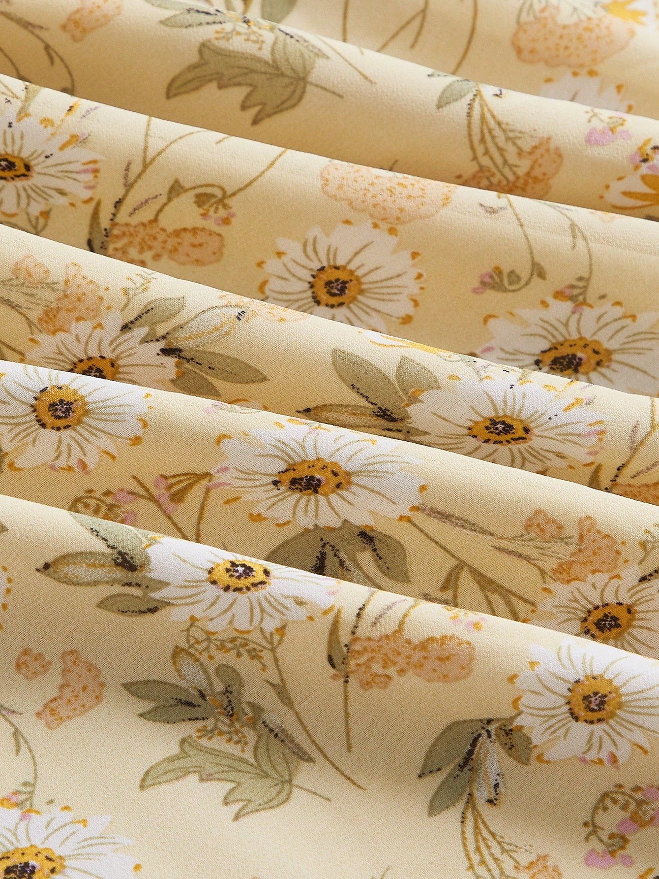 Yellow Daisy Floral Print Cami Dress