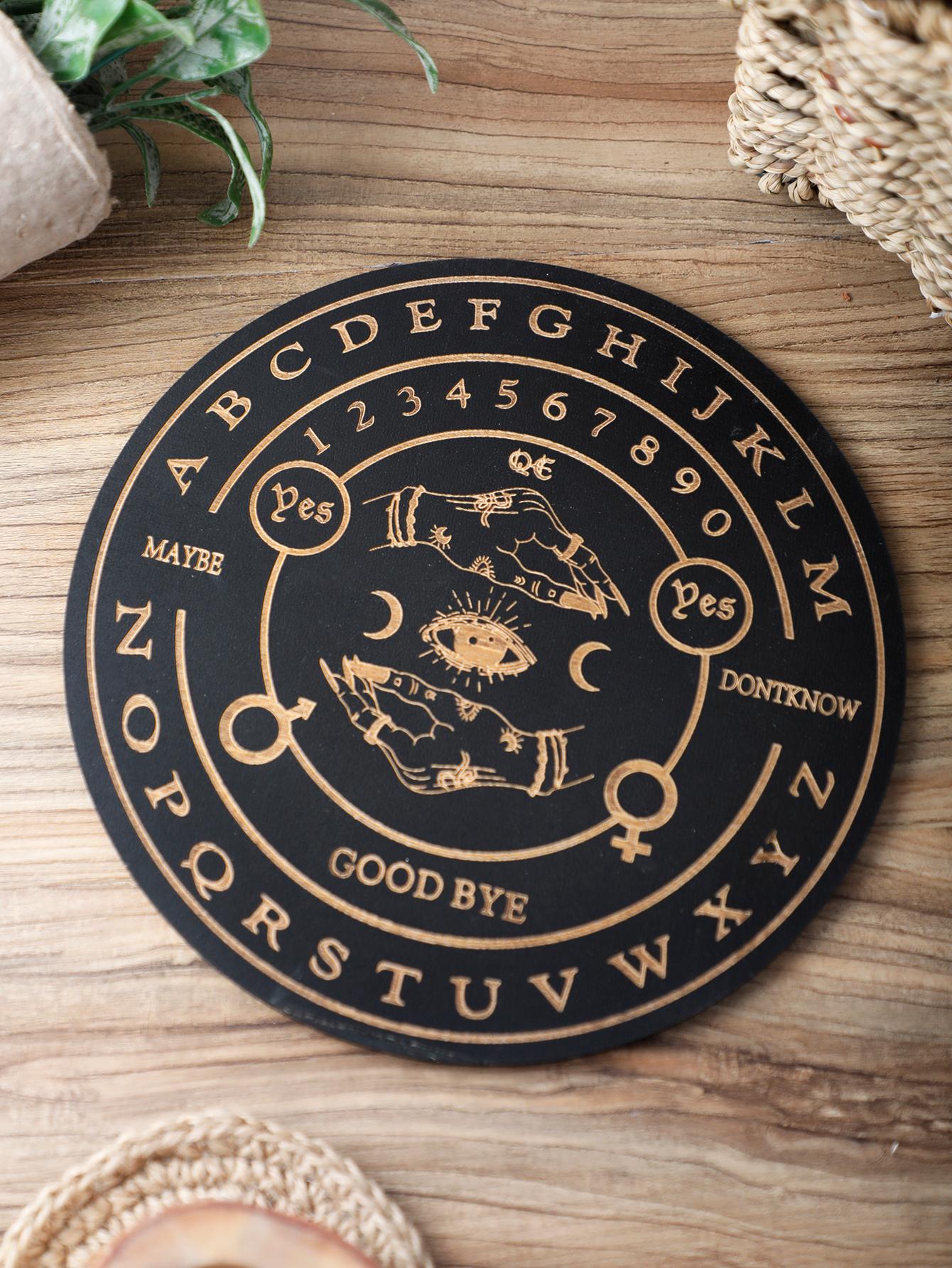 Pendulum Board Dowsing Divination Board Double Sided Wooden Message Board