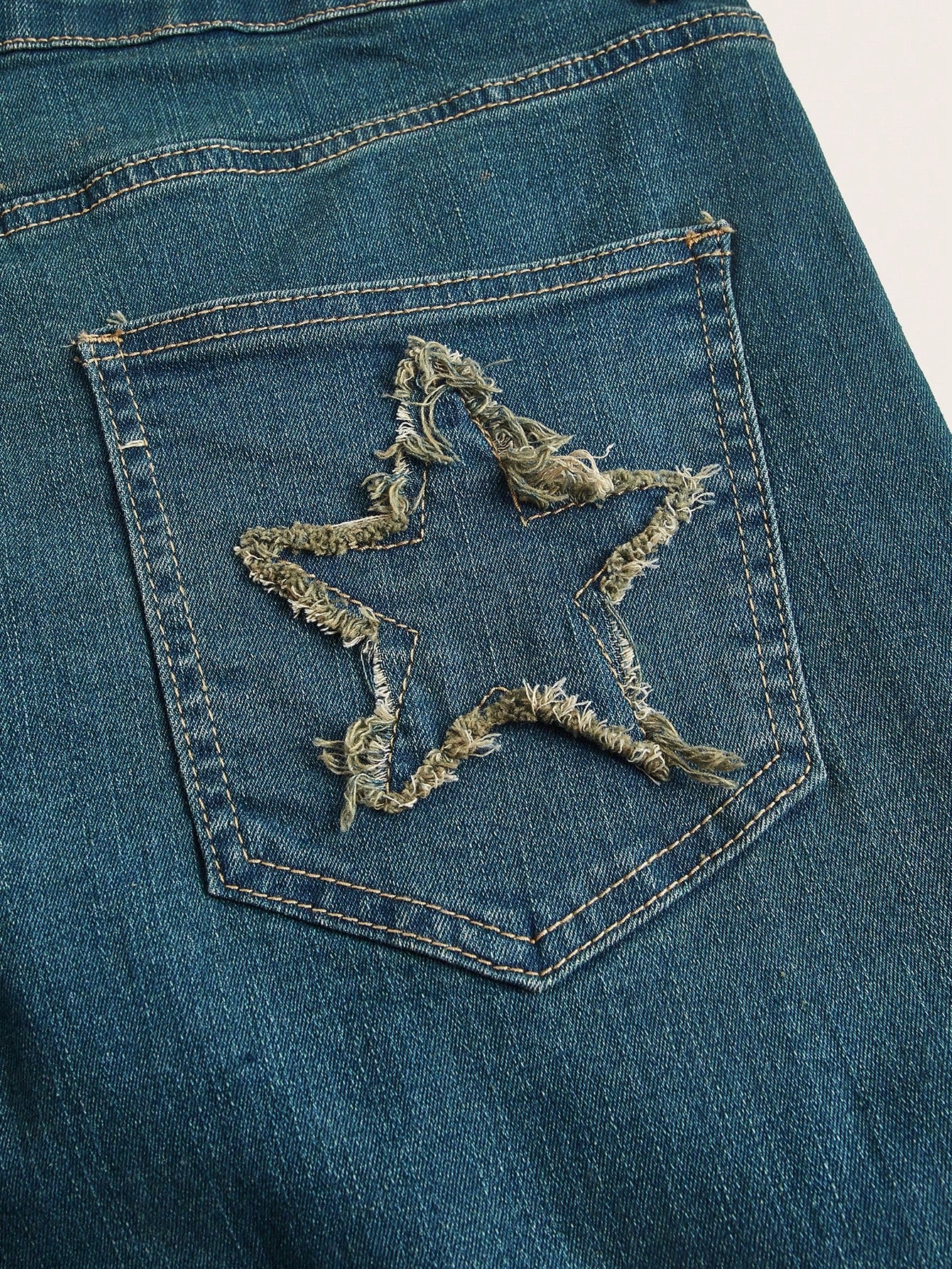 Plus* She’s a Star Embroidery Raw Hem Flare Leg Jeans