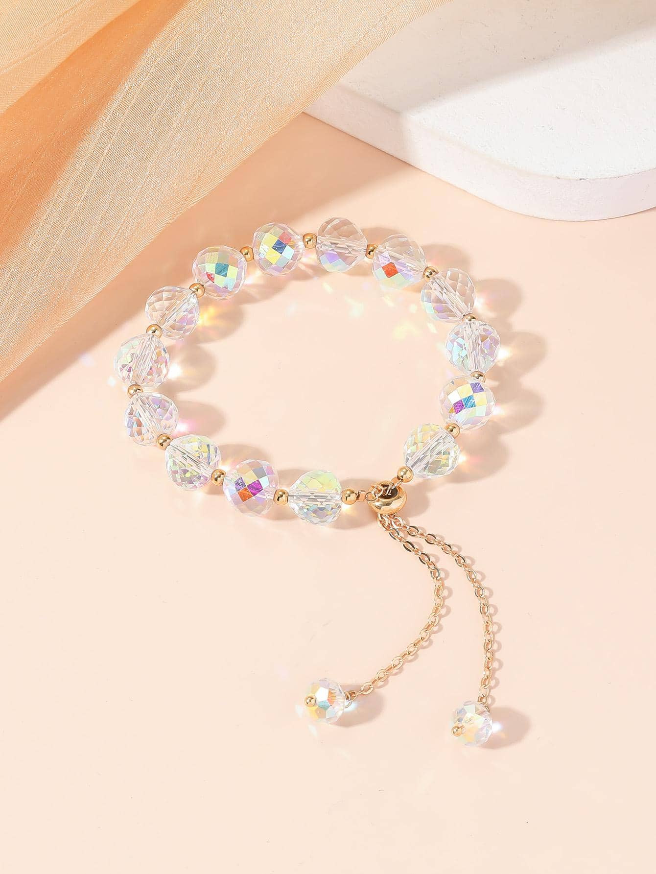 Crystal Beaded Bracelet•easy closure