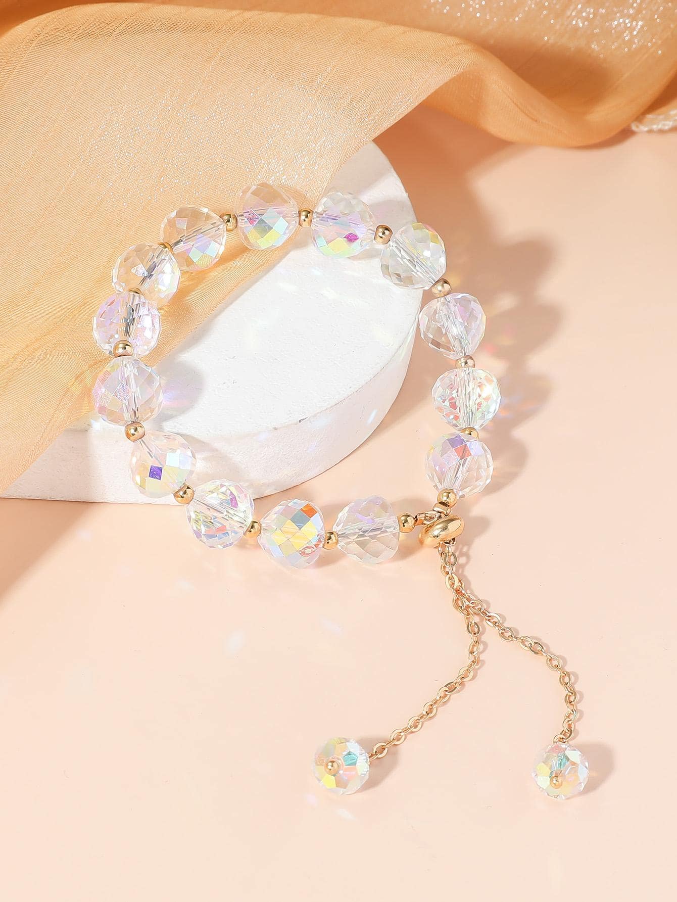 Crystal Beaded Bracelet•easy closure