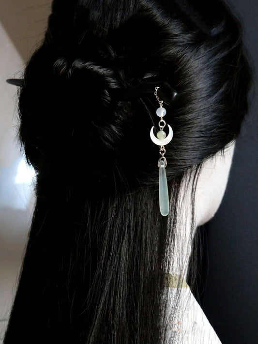 Moon Bead Elegant Hair Pin