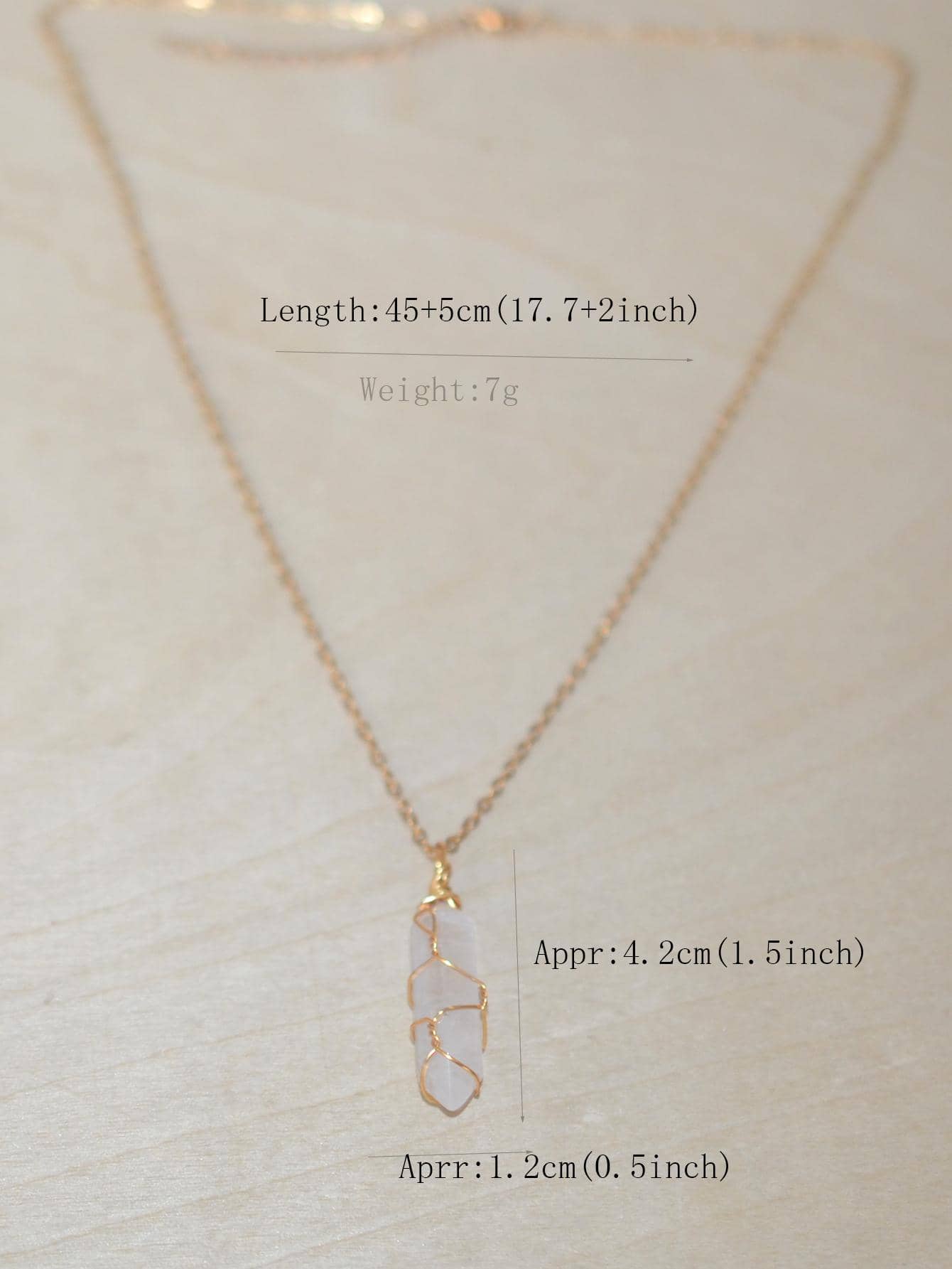 Natural Crystal Pendant Necklace