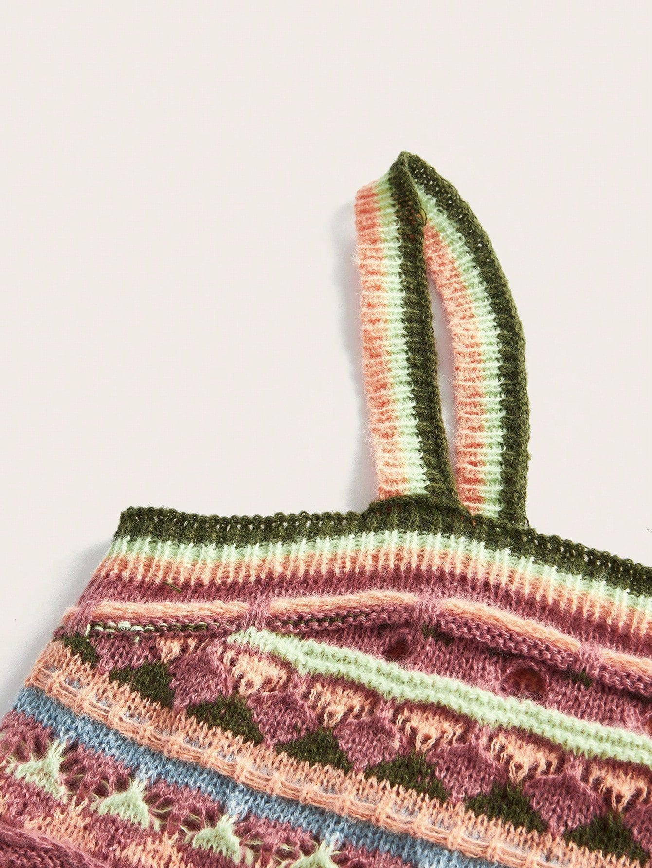 Hippie Geo Pattern Cami Knit Top