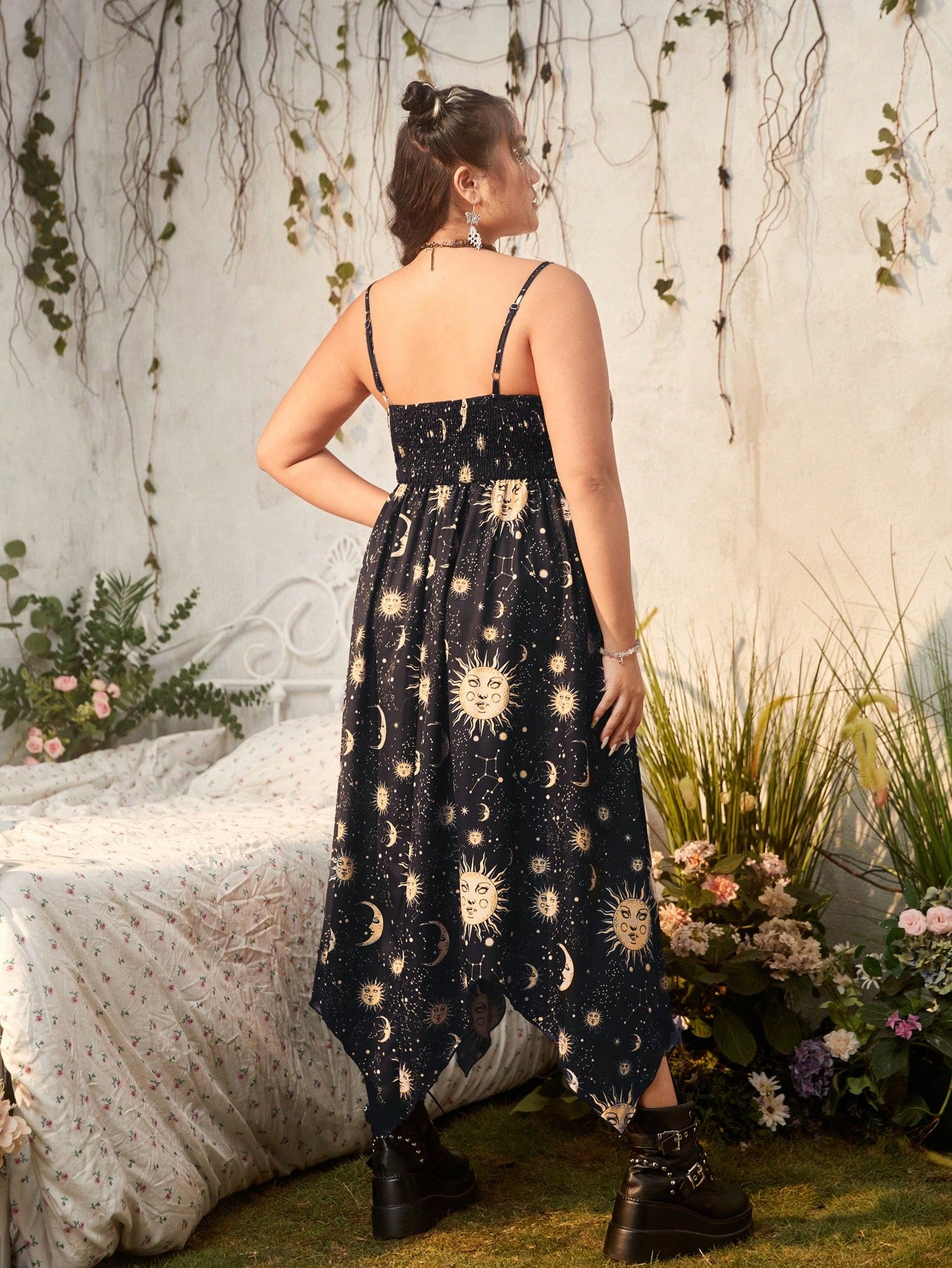 Sun & Moon Plus Galaxy Print Cami Dress