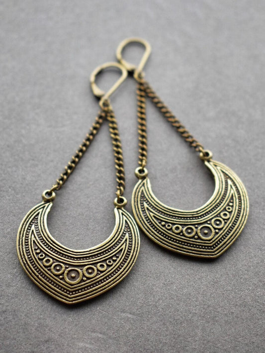 Vintage Geometric Drop Earring