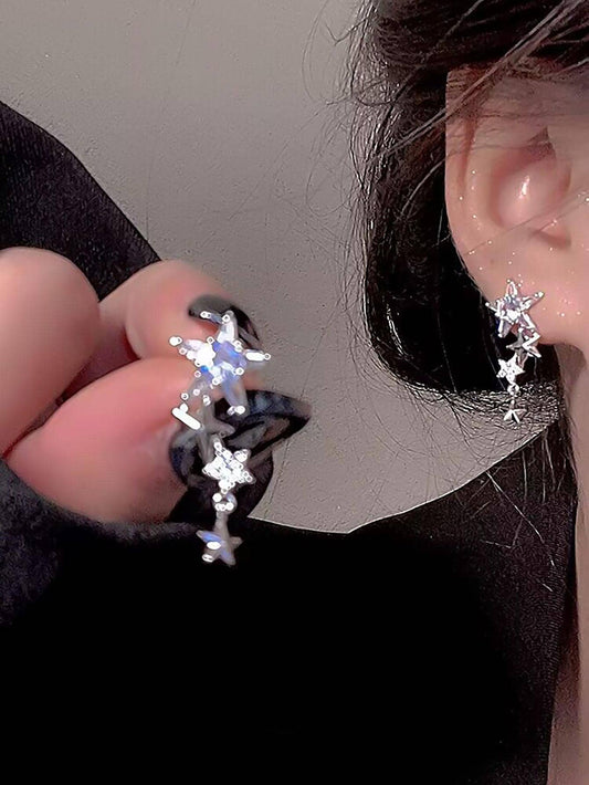 Rhinestone Star Burst Earrings