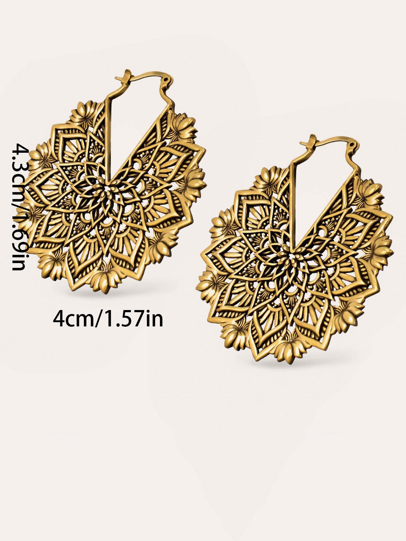 Vintage Carved Palace Earrings