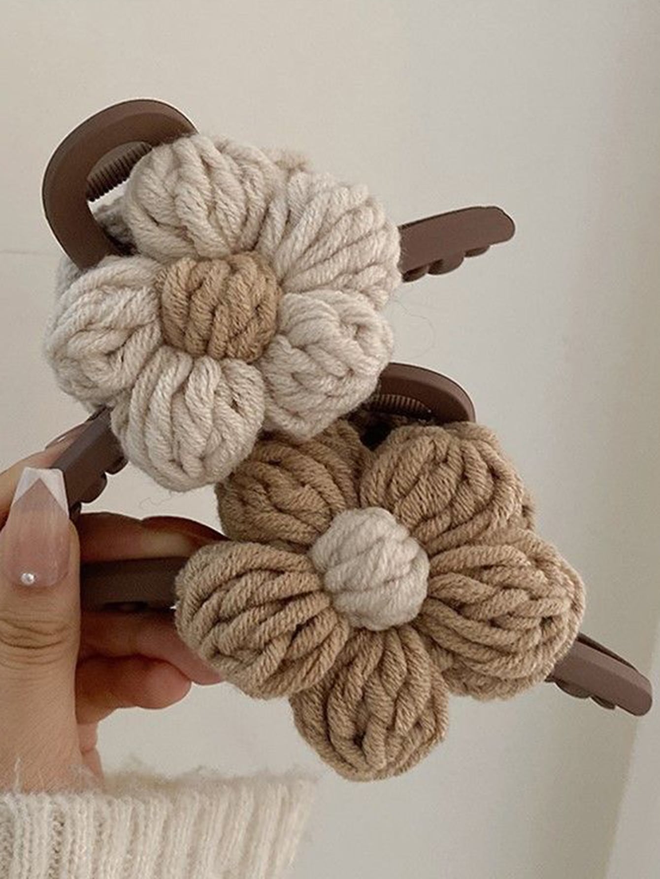 Crochet Flower Hair Clip