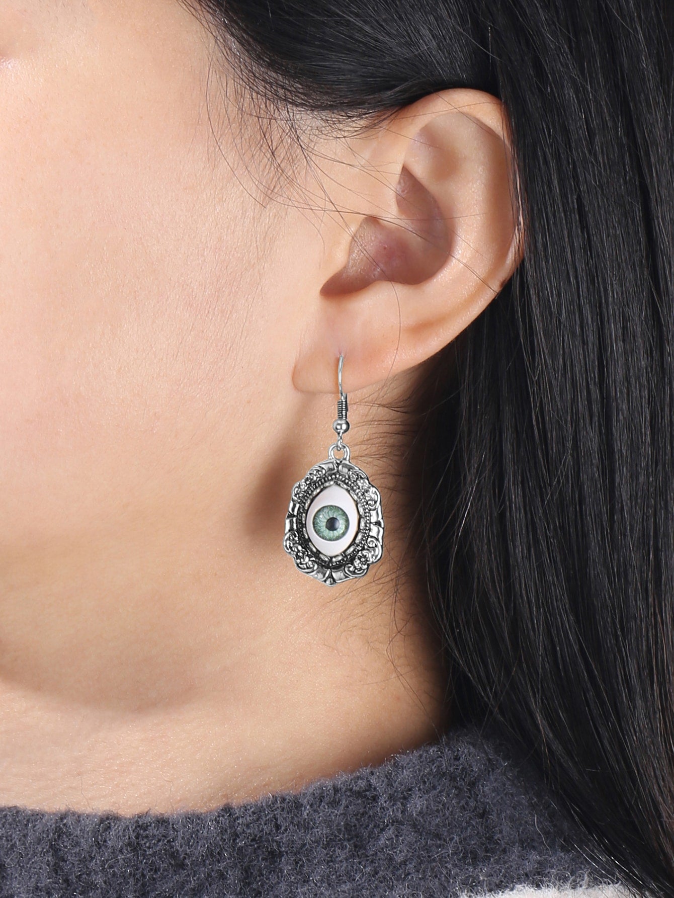 Punk Green Eyes Earrings