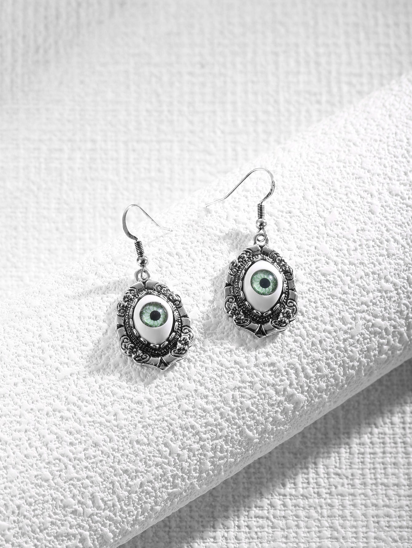 Punk Green Eyes Earrings