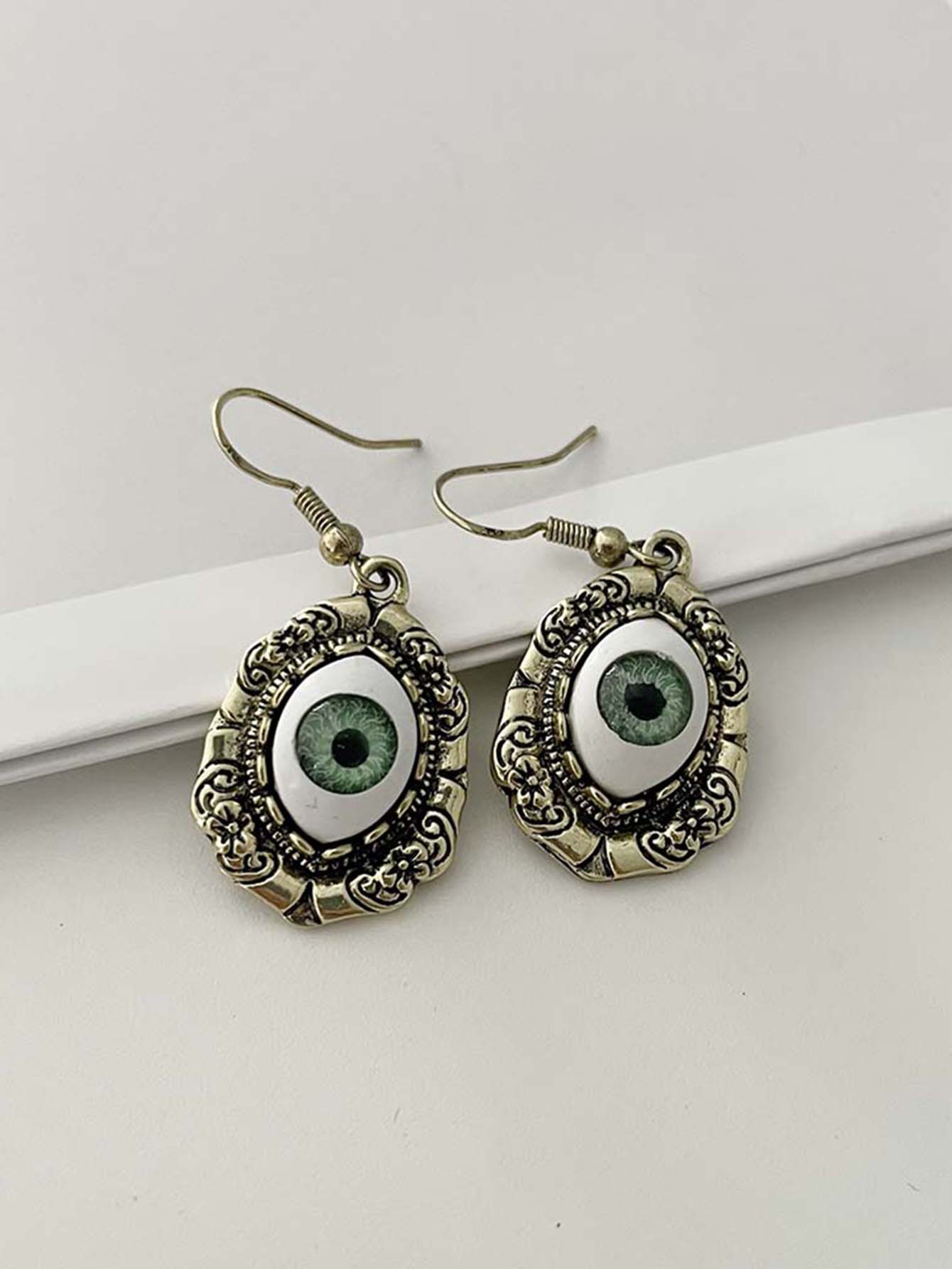 Punk Green Eyes Earrings