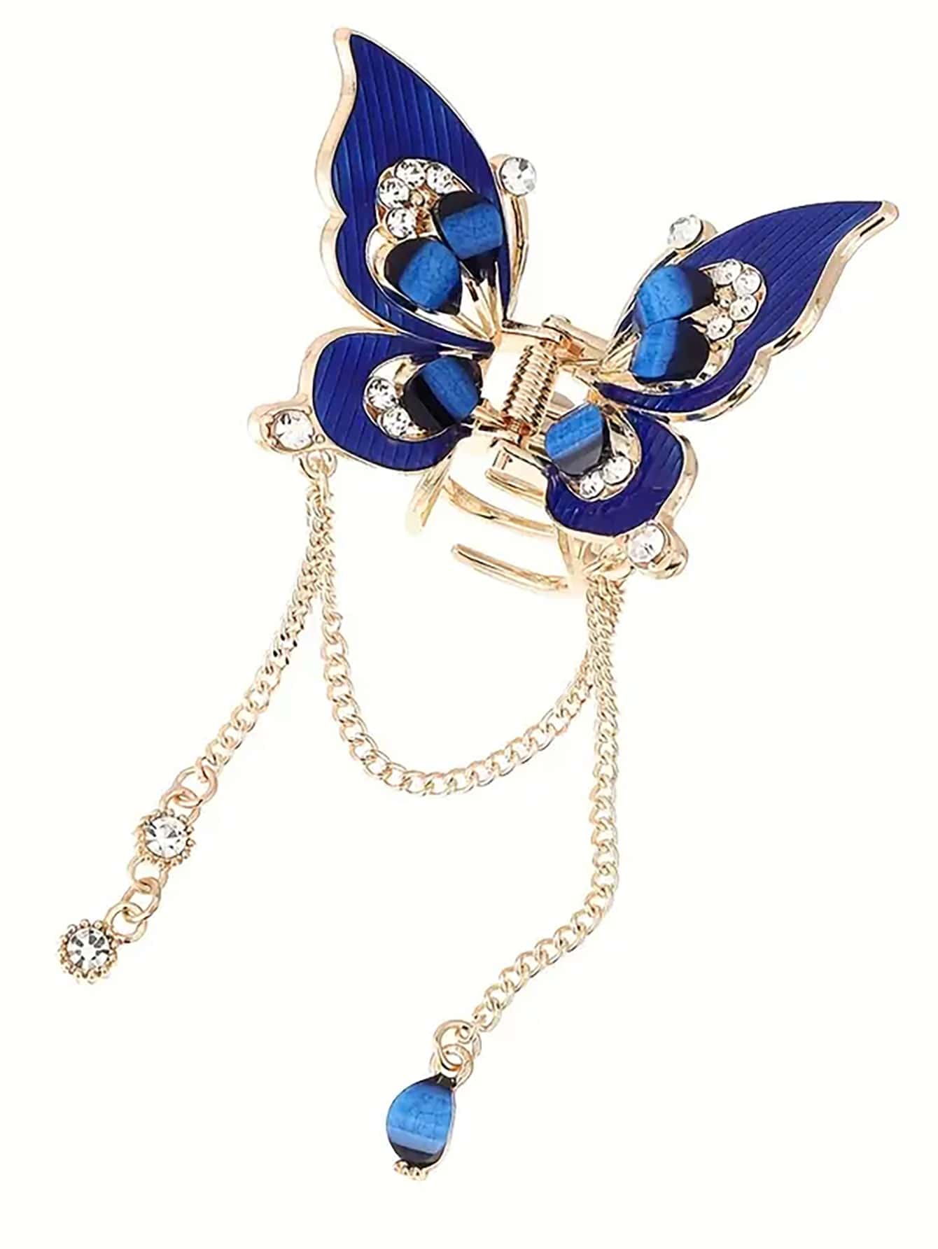 Rhinestone Butterfly Design Luxury Hair Claw