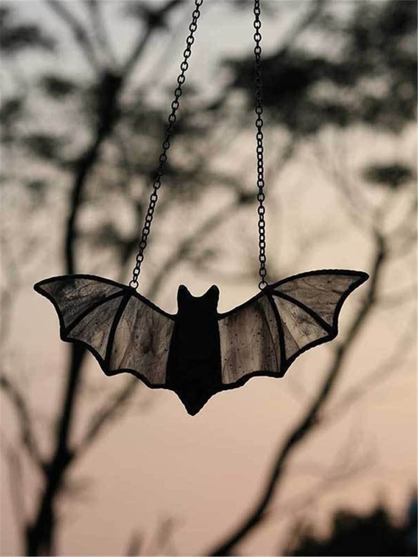 Hippie Bat Shaped Suncatcher With Acrylic Wall Art Decoration 1pc