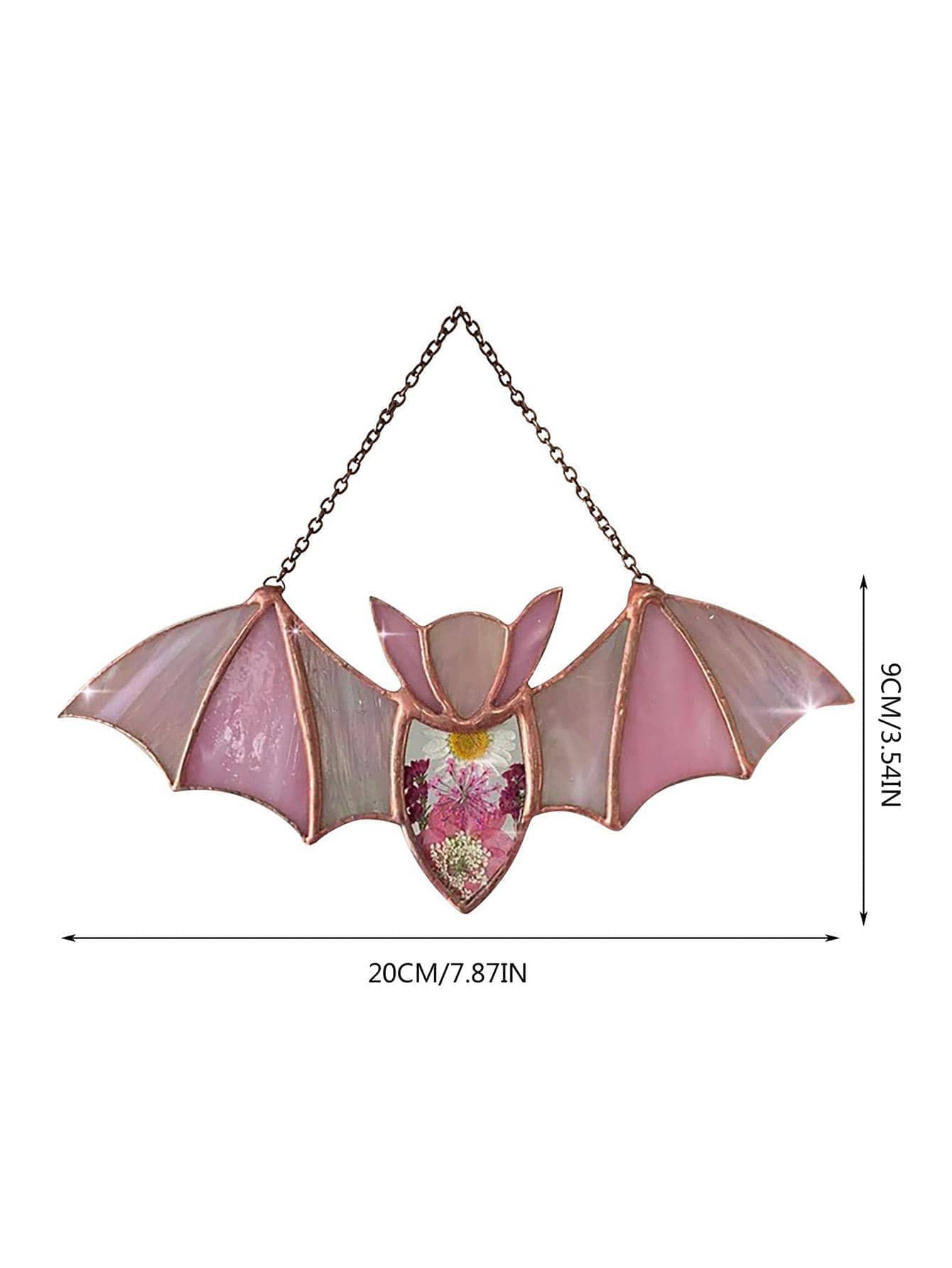 Hippie Bat Shaped Suncatcher With Acrylic Wall Art Decoration 1pc