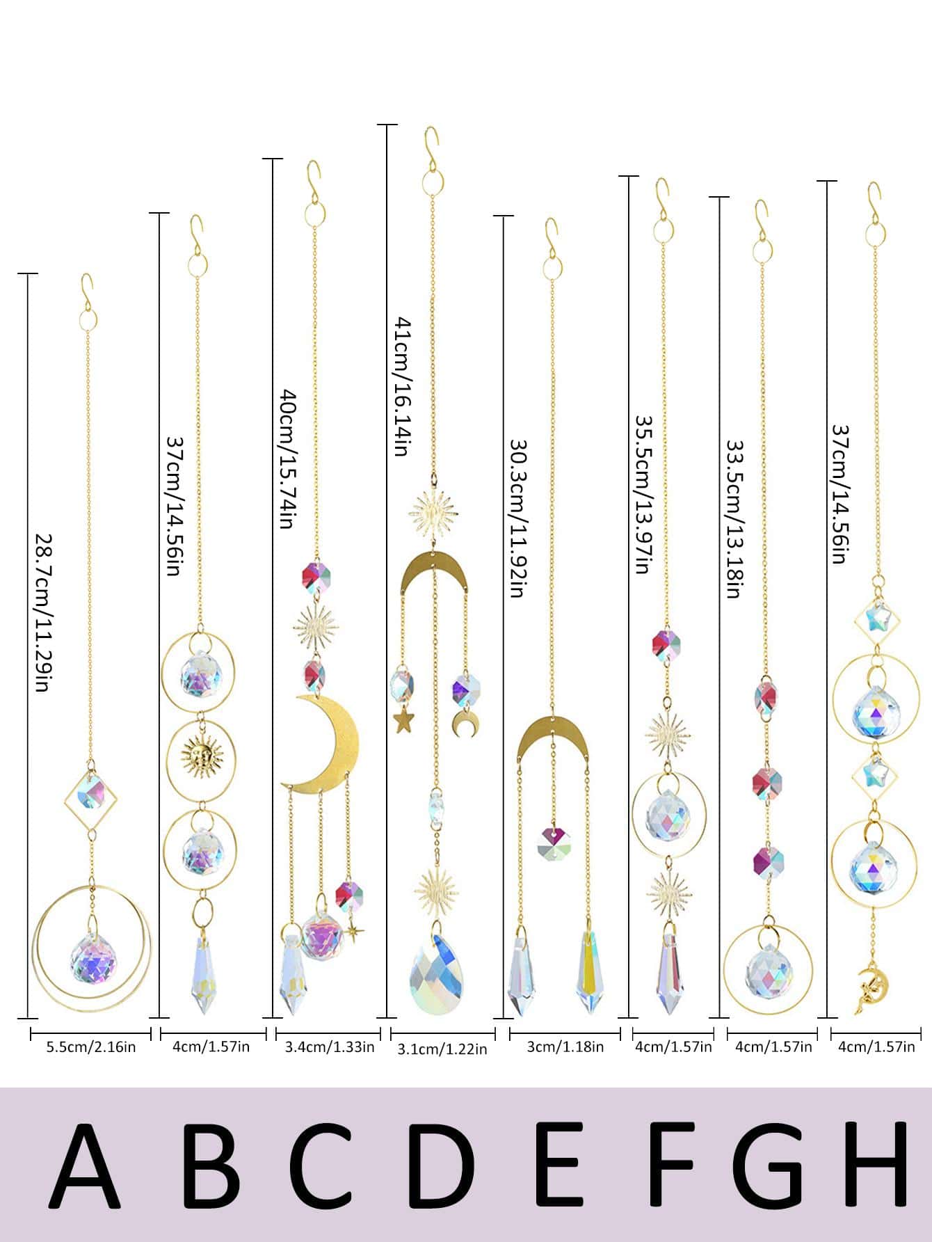 Natural Crystal Sun Catcher With Colorful Artificial Crystal Pendant For Window Wall 1pc