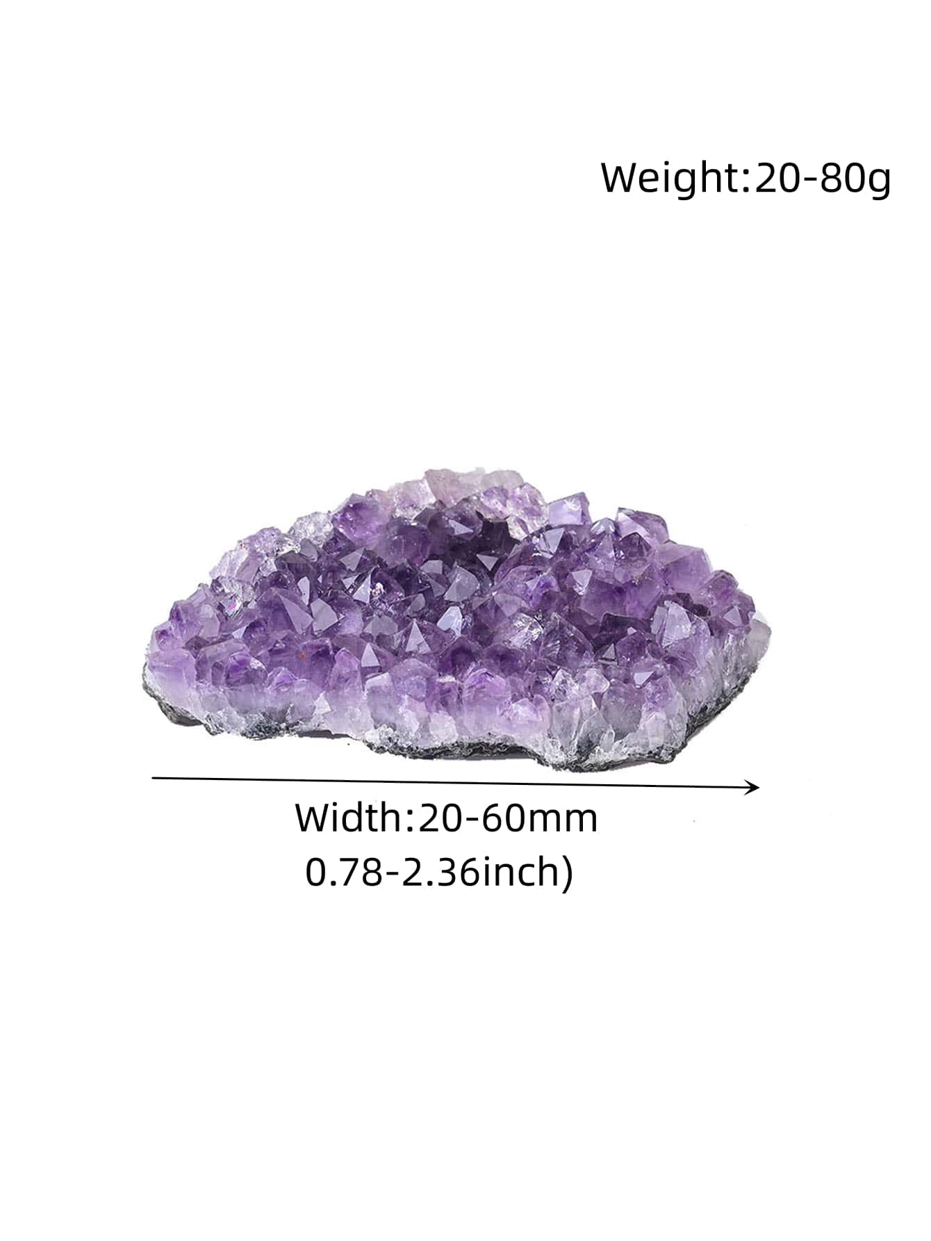 Natural Amethyst Crystal Cluster Quartz Raw Crystals Healing Stone - 1pc