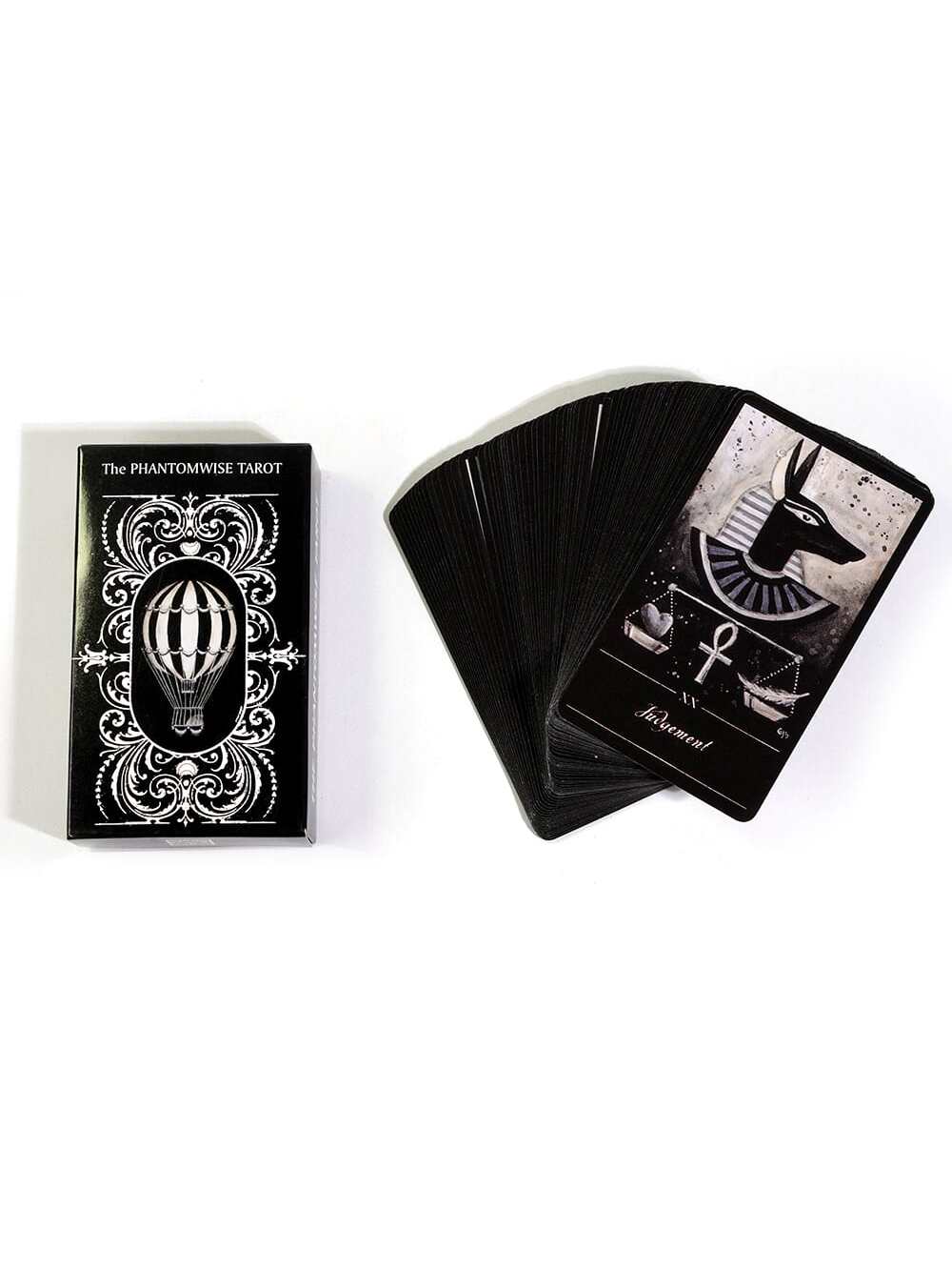 The Phantomwise Tarot Deck 78 Cards In Vintage Retro Black And White Style