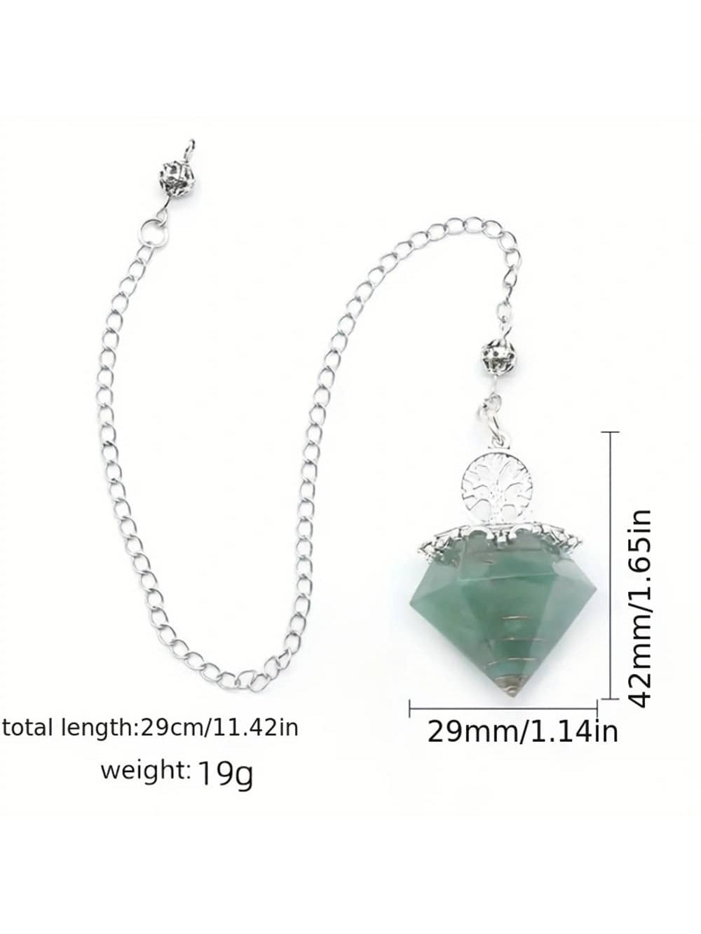 Goddess Rhinestone Pendulum Pendant with Natural Crystal Quartz 1pc