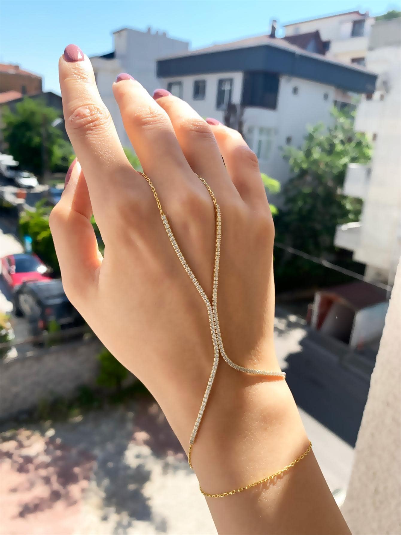 Minimalist Chain Bracelet With Ring